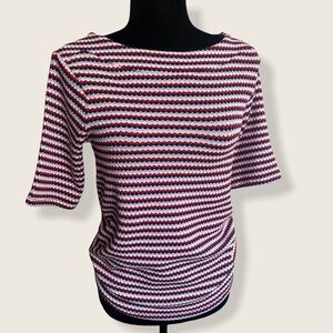 Zara trafaluc knit striped top M